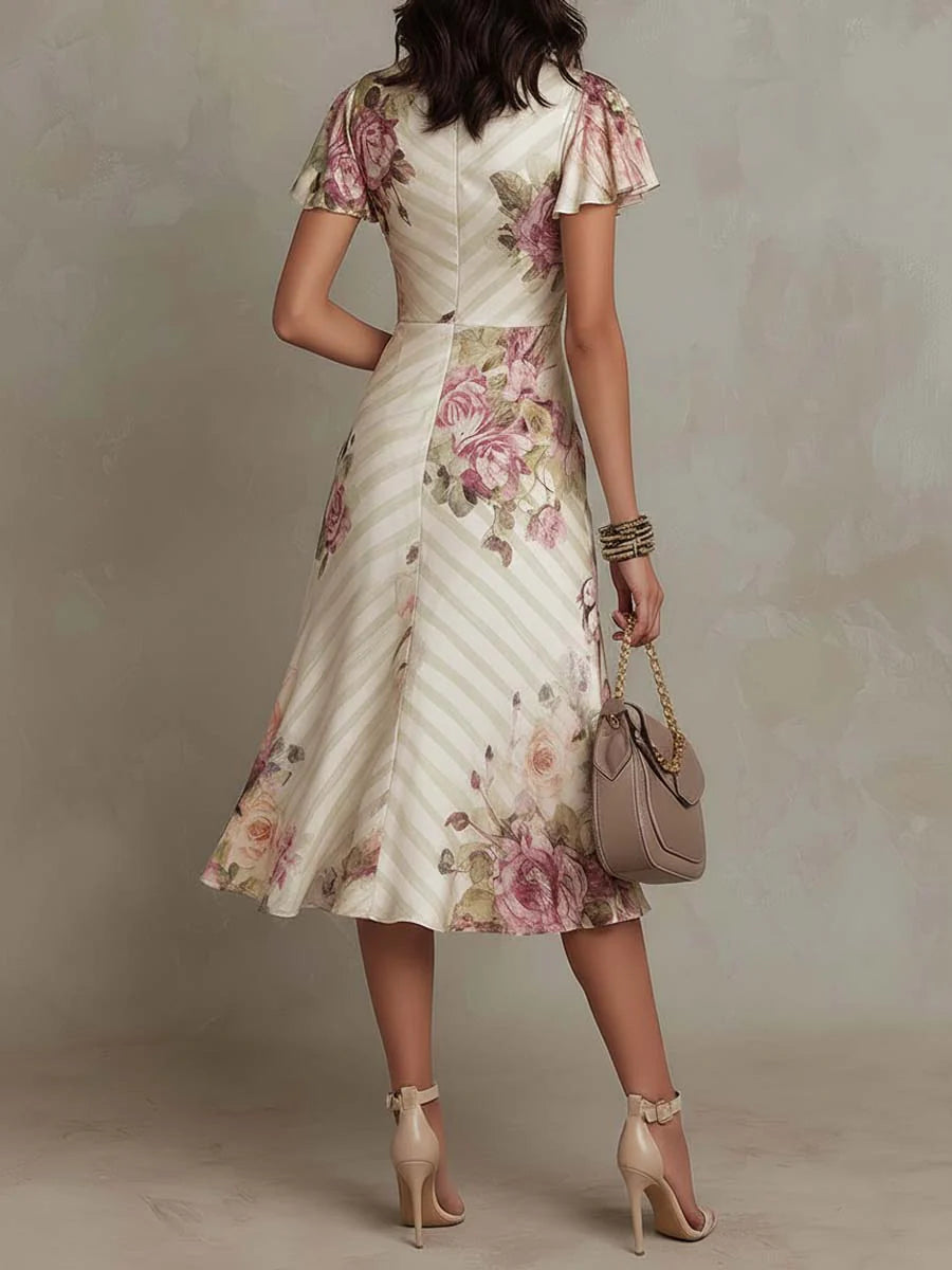 Women's Midi Satin Party Dress