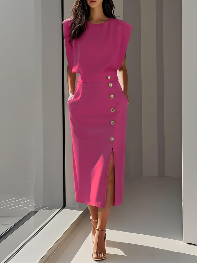 Women's High-Waisted Skirt – Hot Pink
