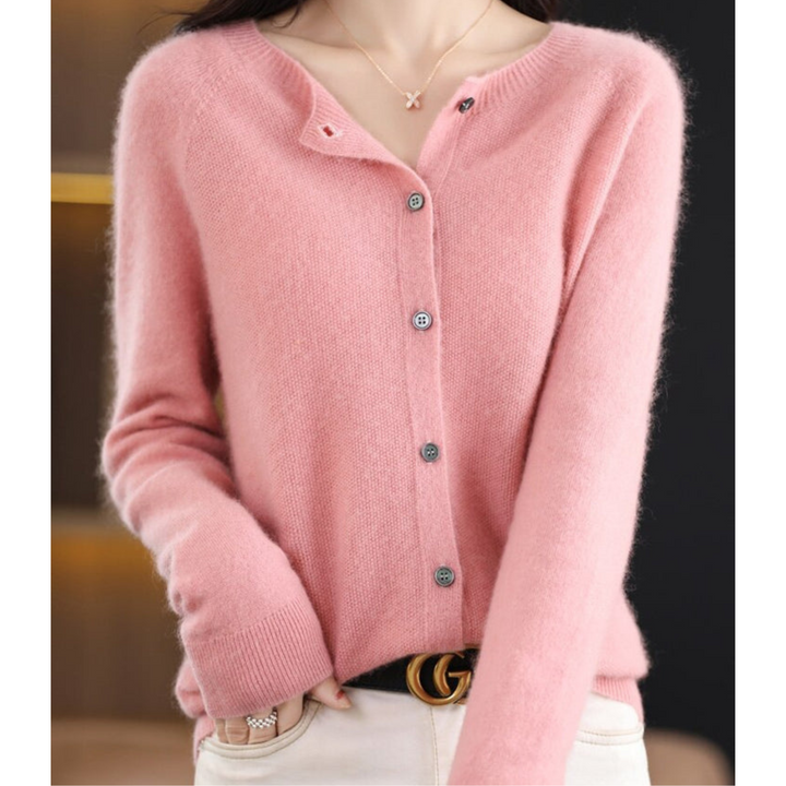 Women's Soft-Touch Knit Cardigan – Light Pink