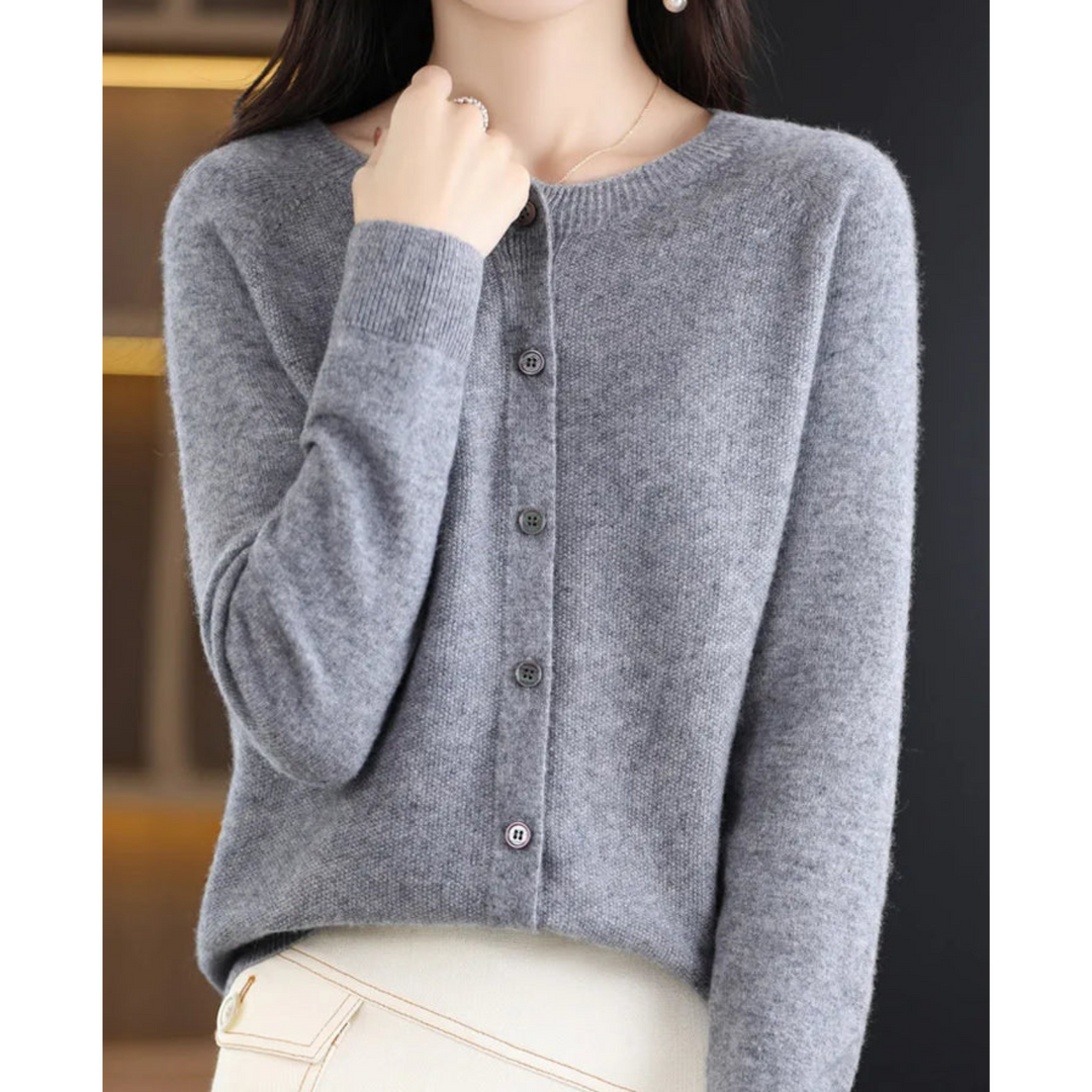 Women's Soft-Touch Knit Cardigan – Grey