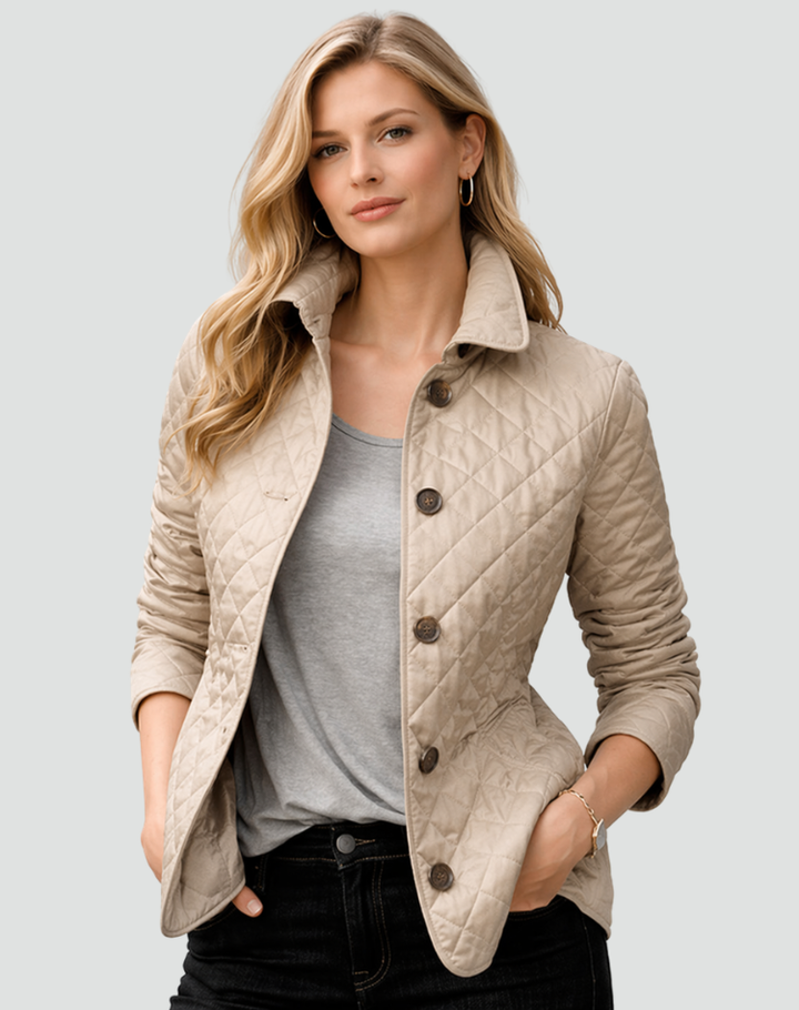 Women's Quilted Puffer Jacket – Brown