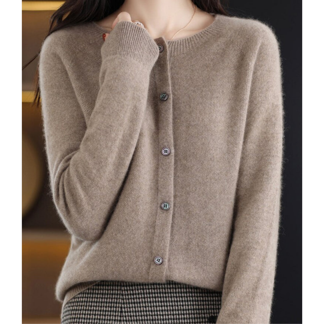 Women's Soft-Touch Knit Cardigan – Brown