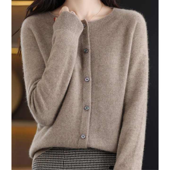 Women's Soft-Touch Knit Cardigan – Brown
