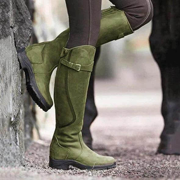 Women's Knee High Boots – Green
