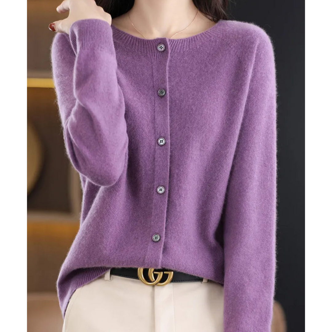Women's Soft-Touch Knit Cardigan – Lilac