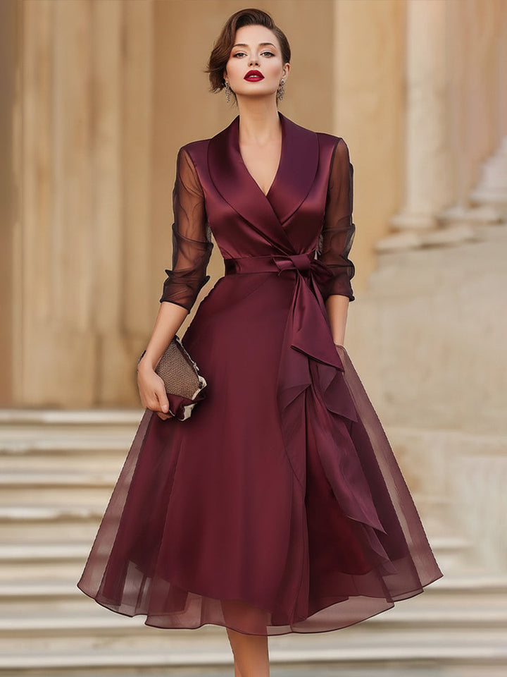 Women's Wrap Midi Dress