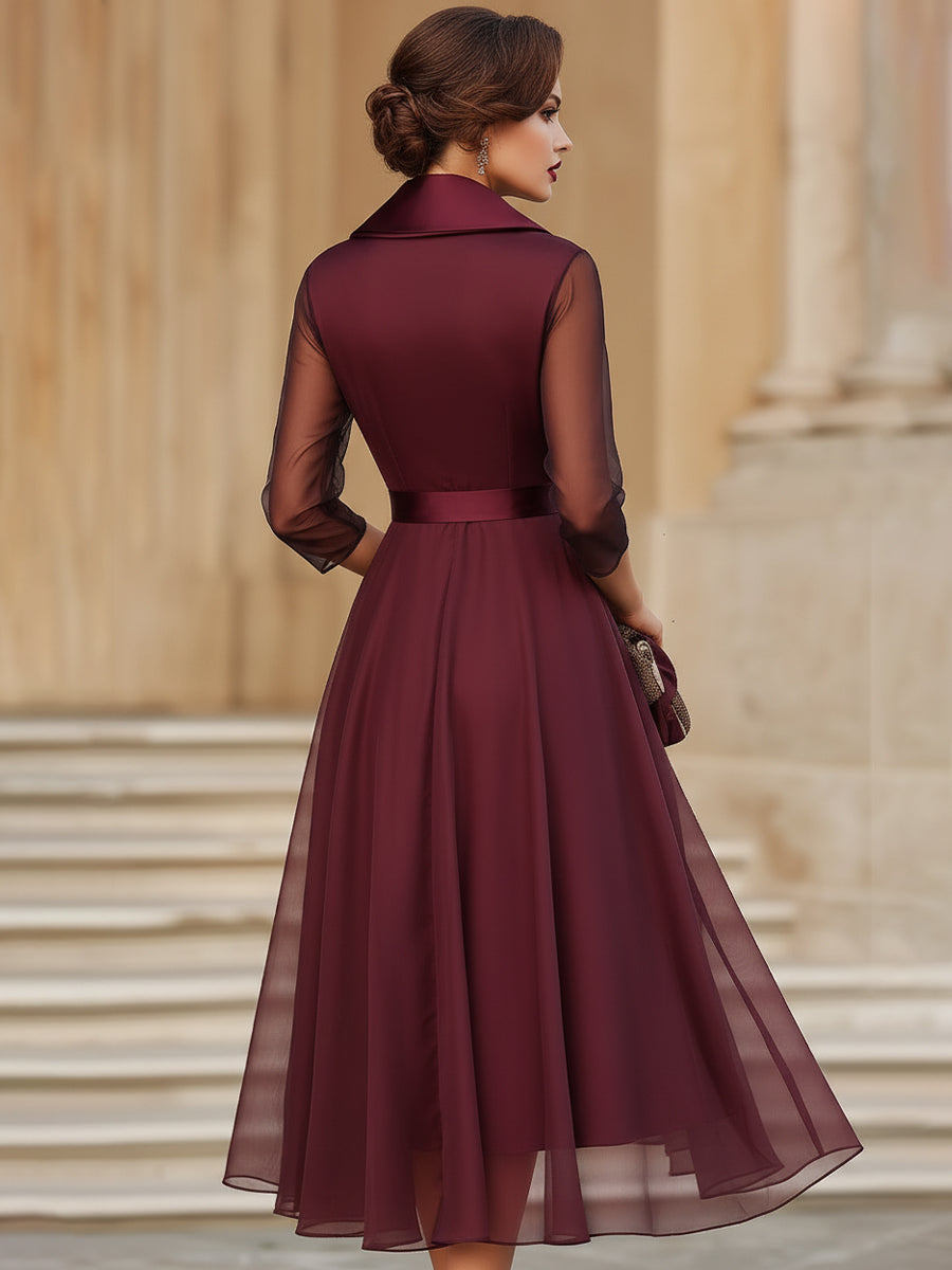 Women's Wrap Midi Dress