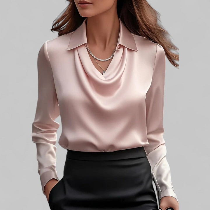 Women's Satin Blouse – Pink