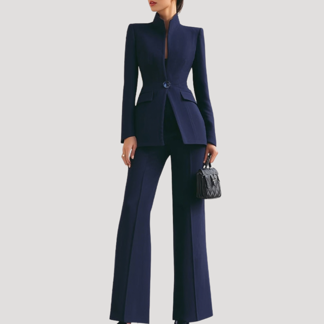 Women's Two-Piece Trouser Suit – Blue