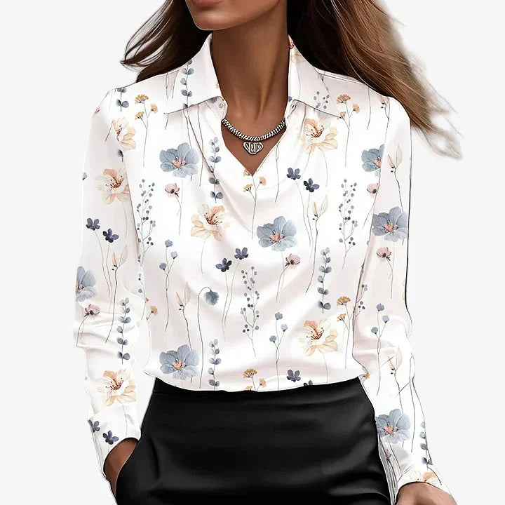 Women's Satin Blouse – White