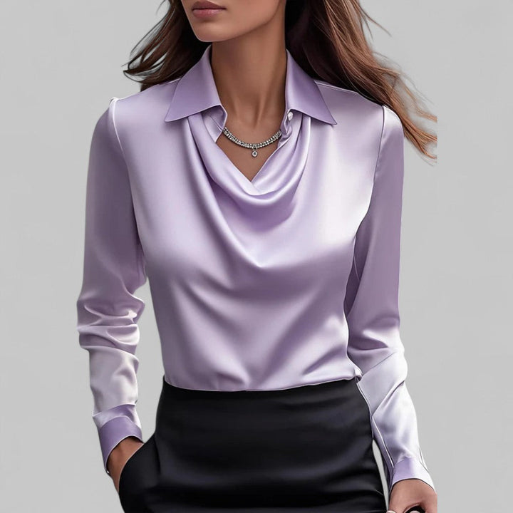 Women's Satin Blouse – Purple