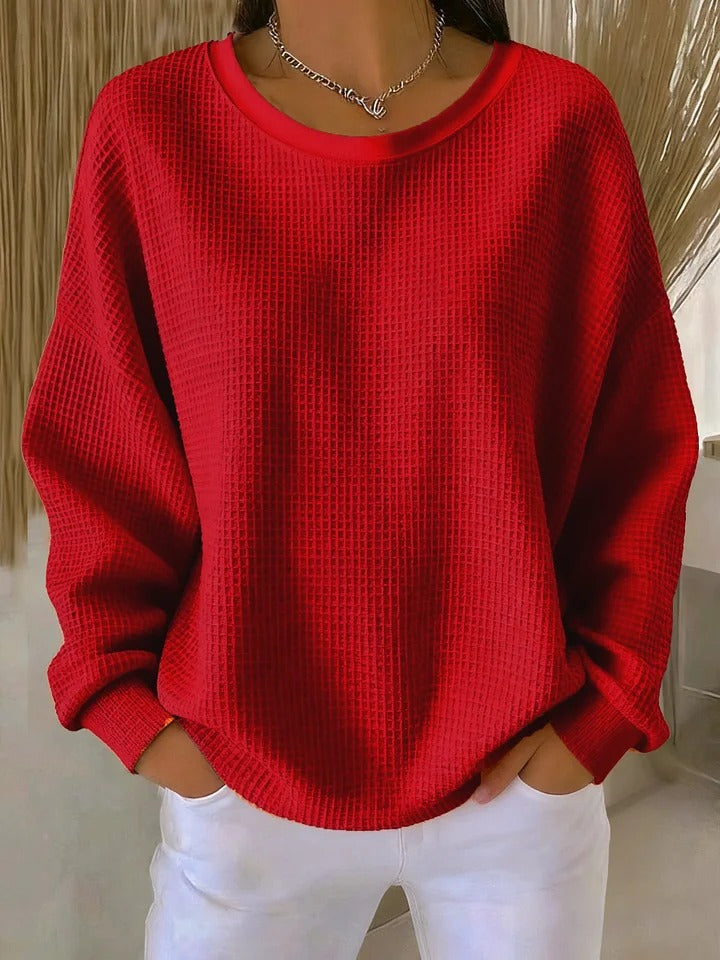 Women's Relaxed Fit Jumper – Red
