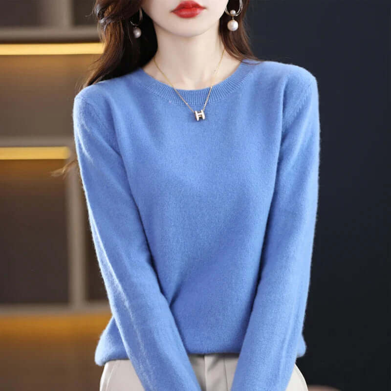 Women's Soft-Touch Knit Jumper – Blue