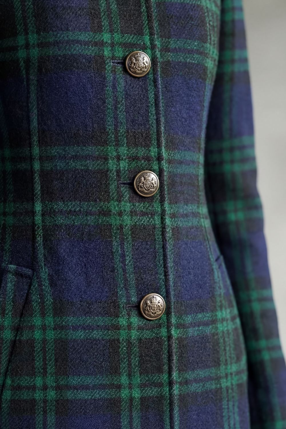 Women's Tartan Check Wool-Look Coat