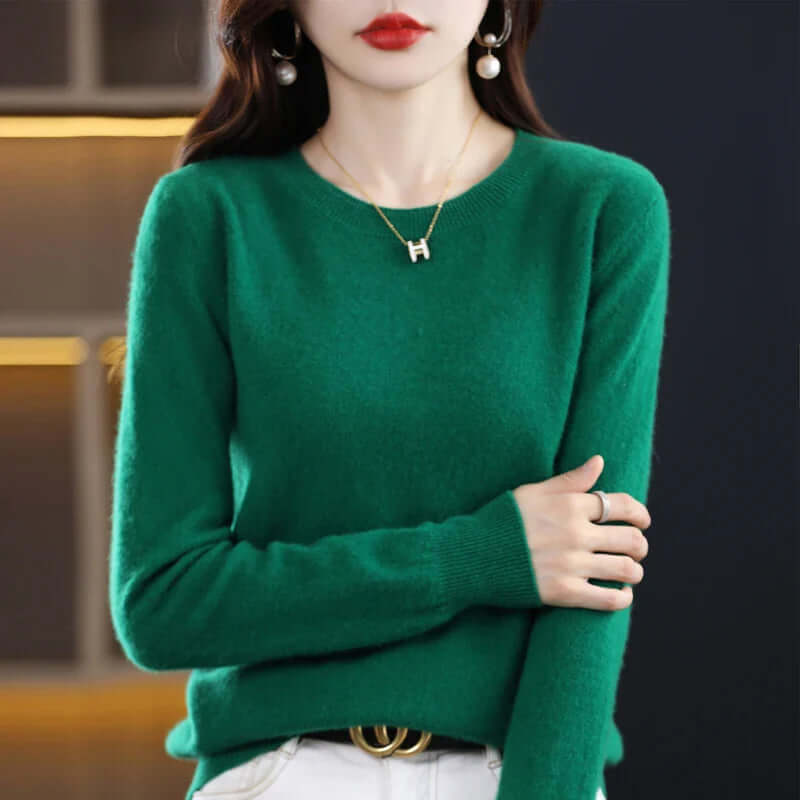 Women's Soft-Touch Knit Jumper – Green