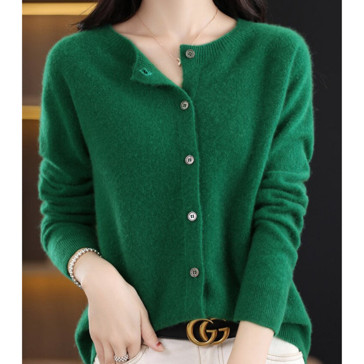 Women's Soft-Touch Knit Cardigan – Dark Green
