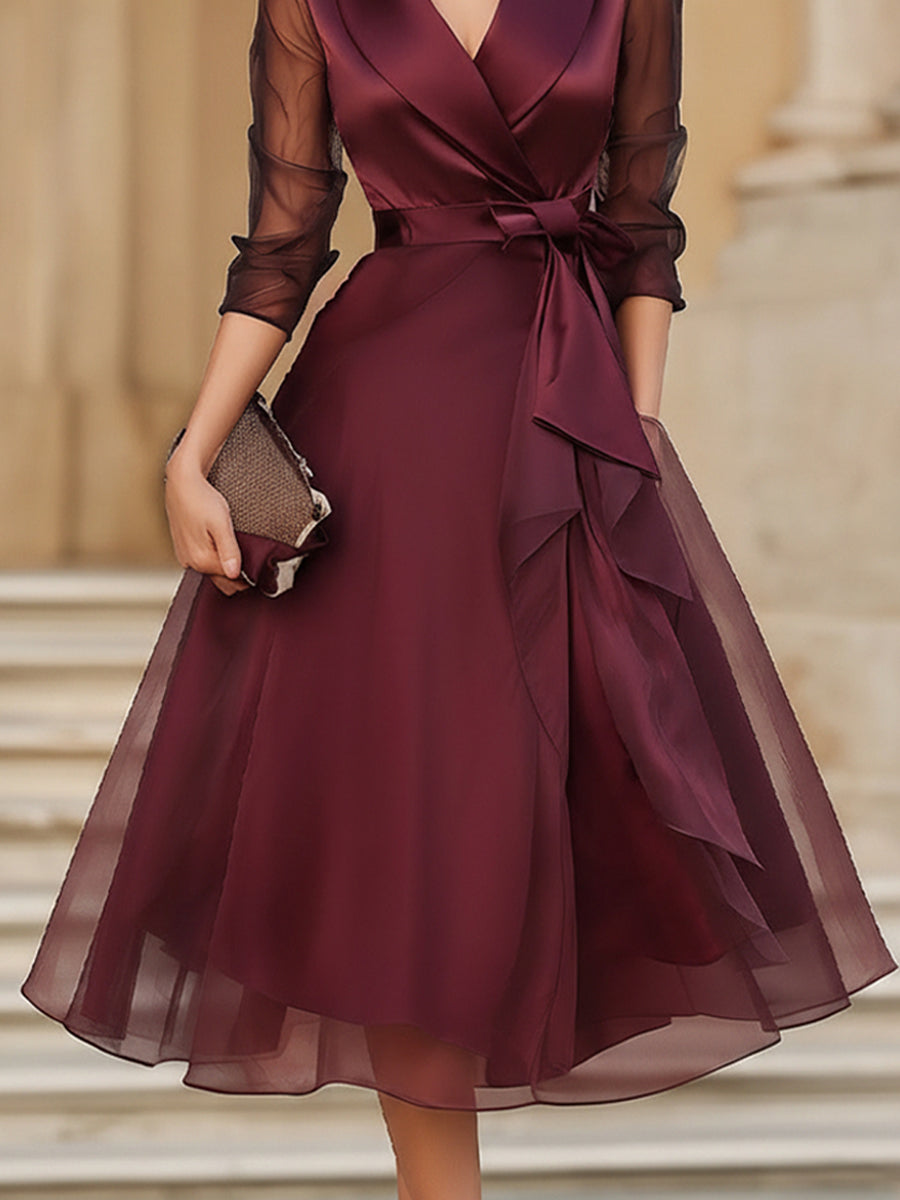 Women's Wrap Midi Dress