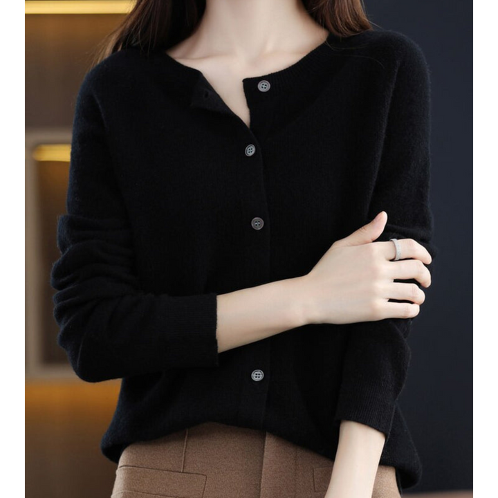 Women's Soft-Touch Knit Cardigan – Black