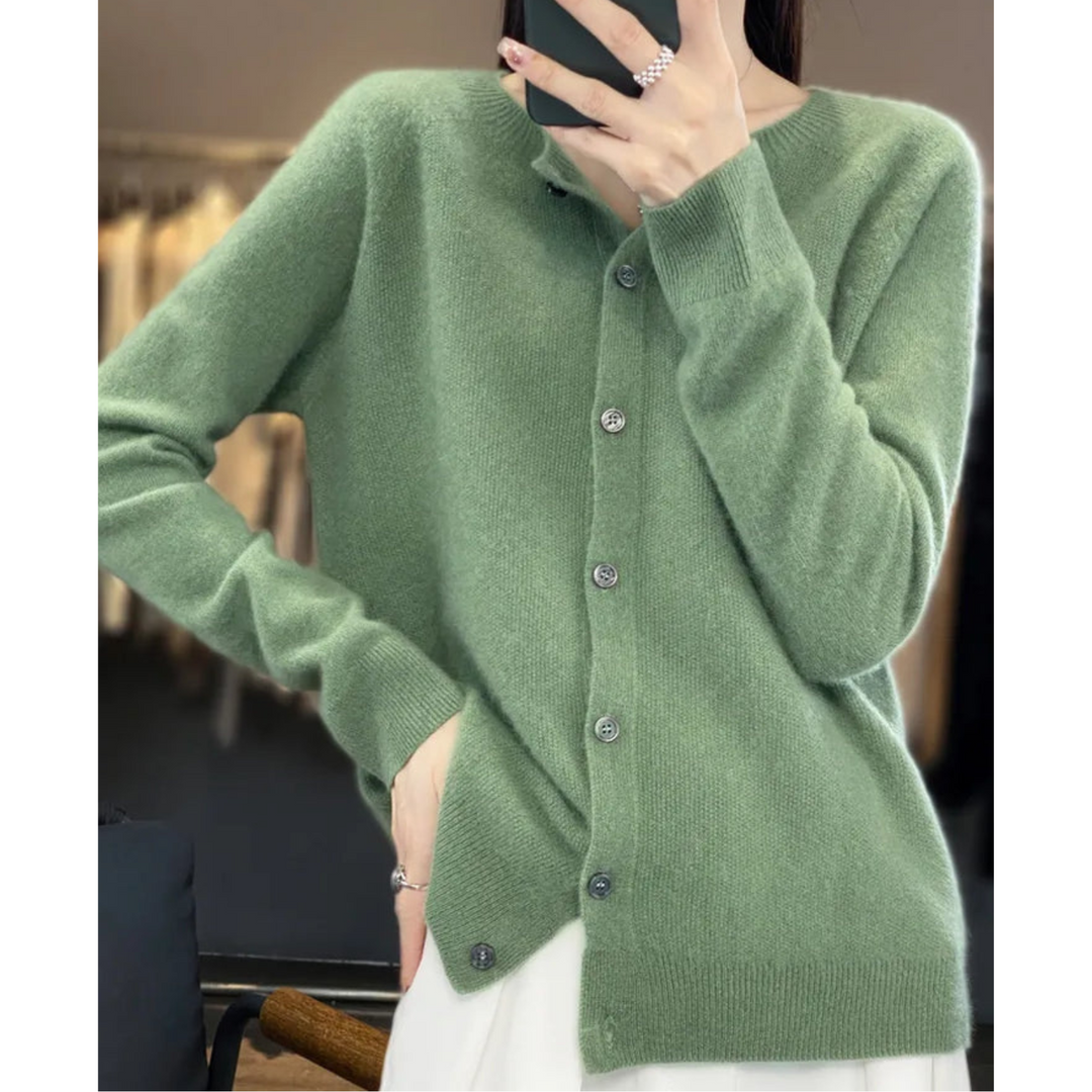 Women's Soft-Touch Knit Cardigan – Light Green