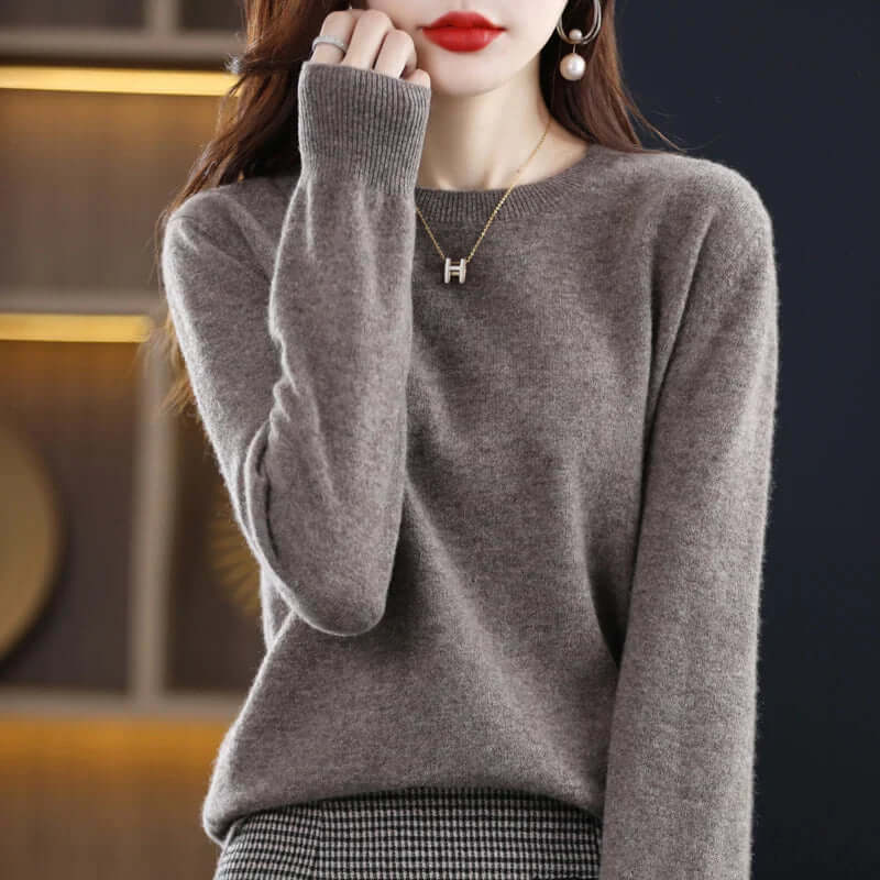 Women's Soft-Touch Knit Jumper – Deep Camel
