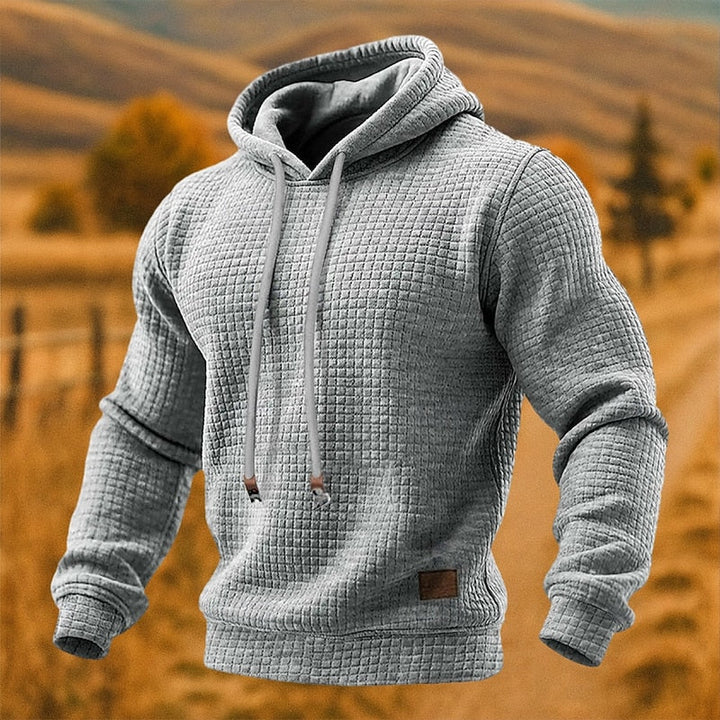 Women's Waffle Knit Sweatshirt – Light Grey