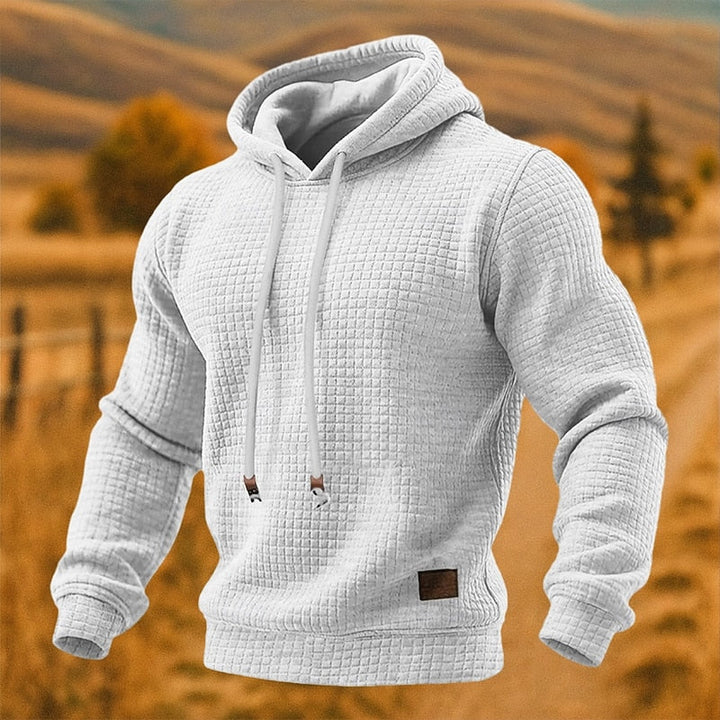 Women's Waffle Knit Sweatshirt – White
