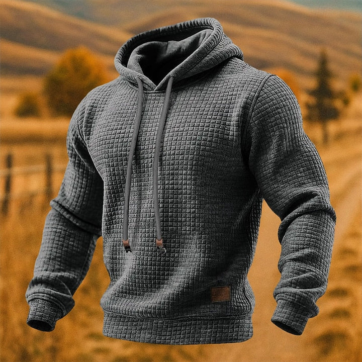 Women's Waffle Knit Sweatshirt – Dark Grey