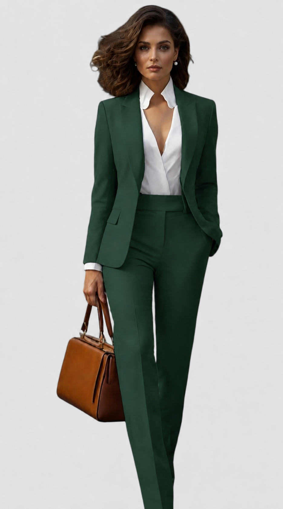 Women's Trouser Suit – Dark Green