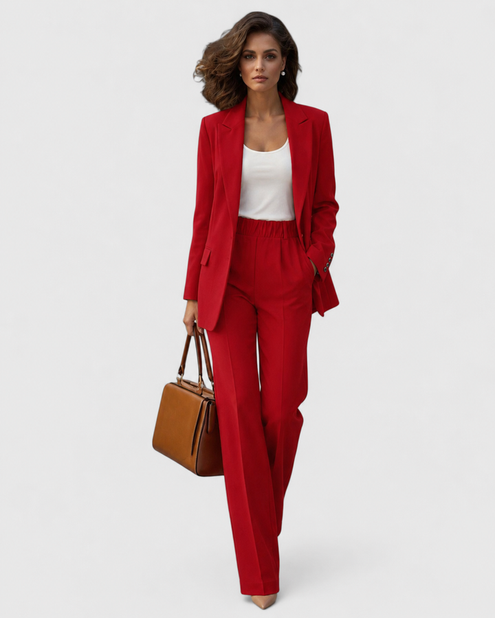 Women's Trouser Suit – Red