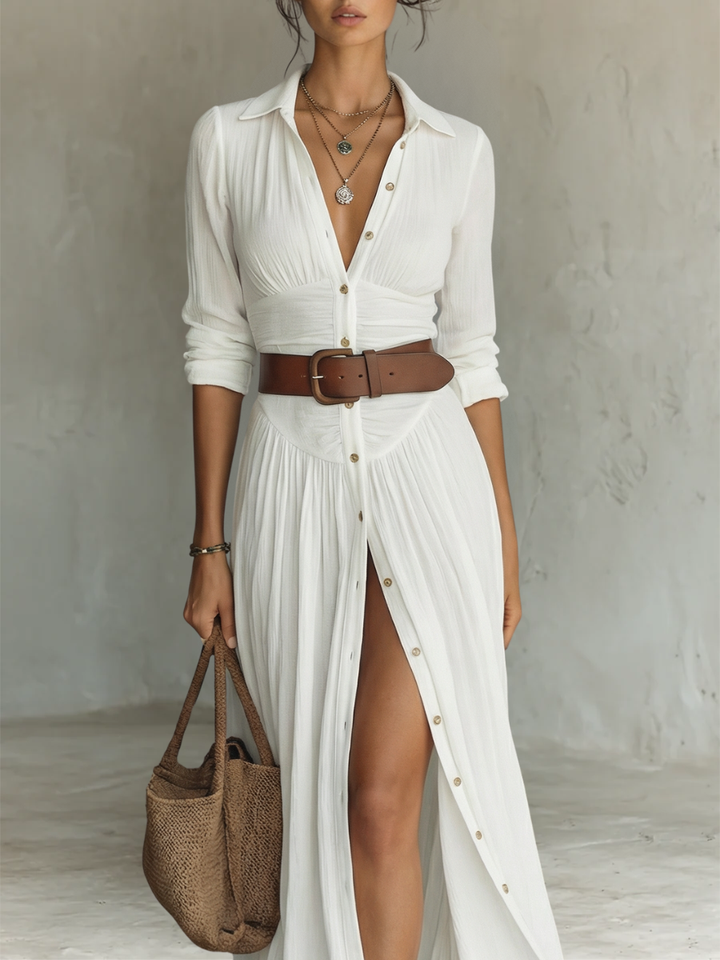 Women's Long Sleeve Midi Dress