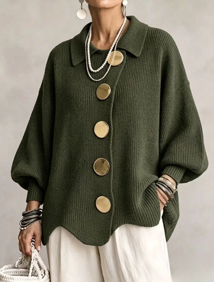 Women's Relaxed Fit Cardigan – Green