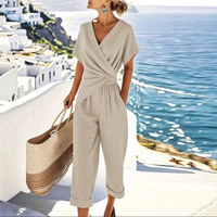 Women's Co-ord Set – Check & V-Neck | Going Out Co-ord