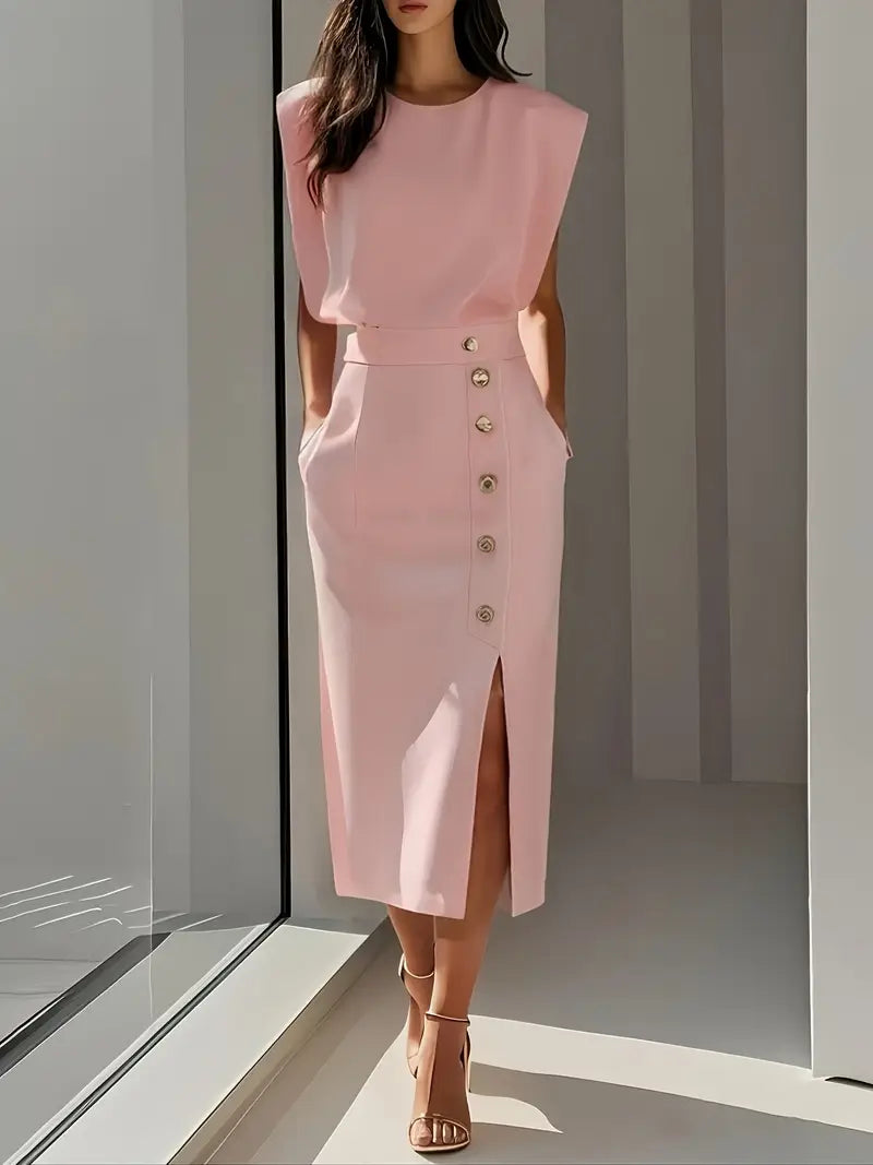 Women's High-Waisted Skirt – Pink