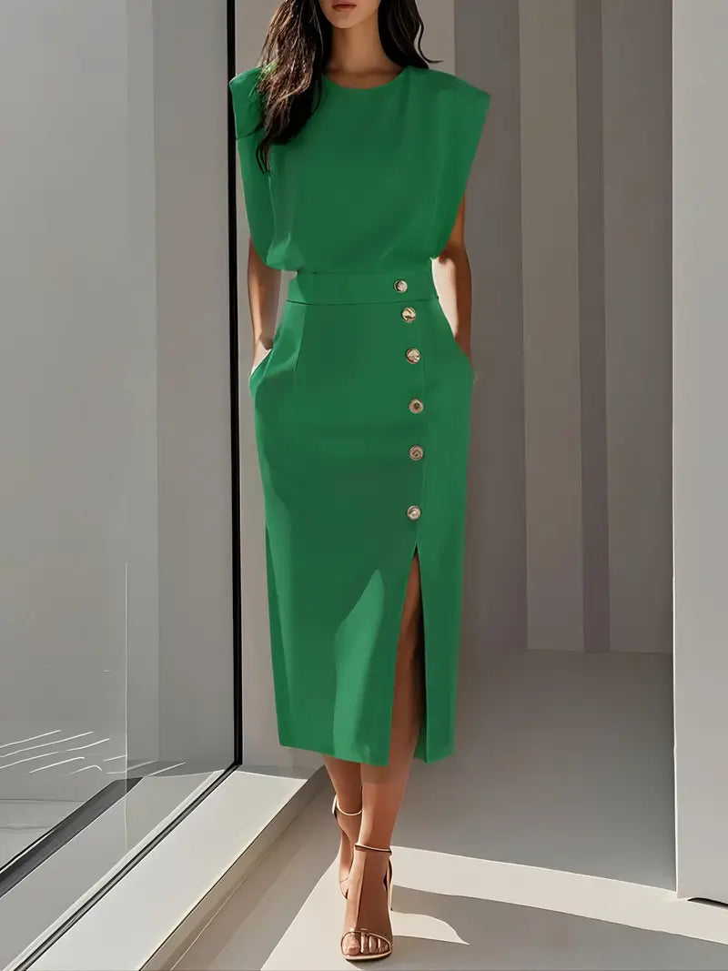 Women's High-Waisted Skirt – Green