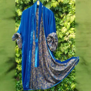 Women's Satin Pyjama Set – Blue
