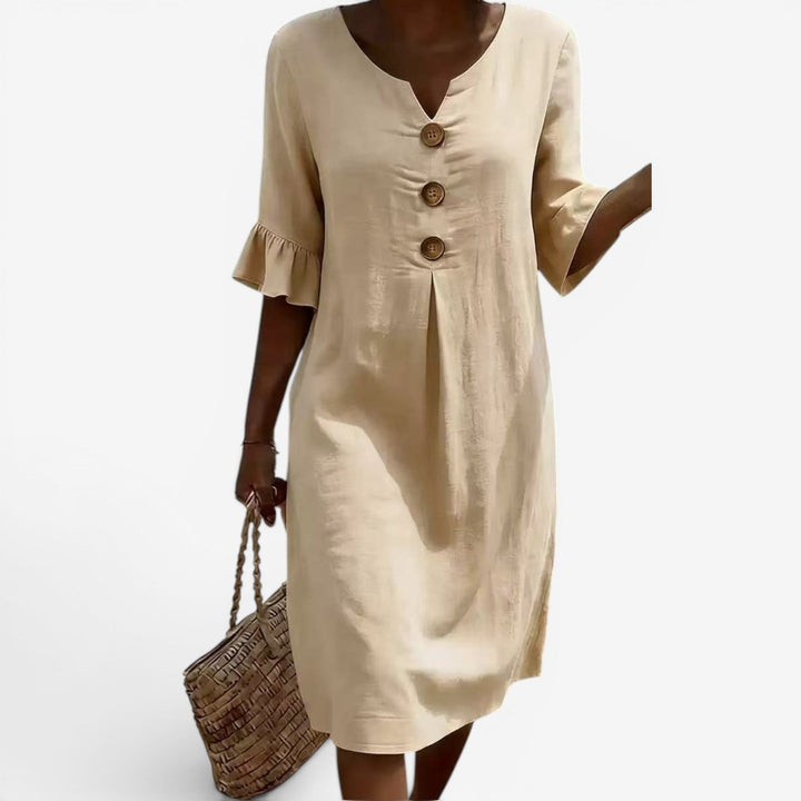 Women's Midi Dress – Light Khaki