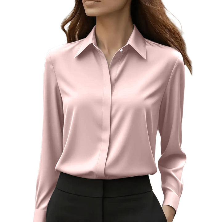 Women's Satin Blouse – Pink