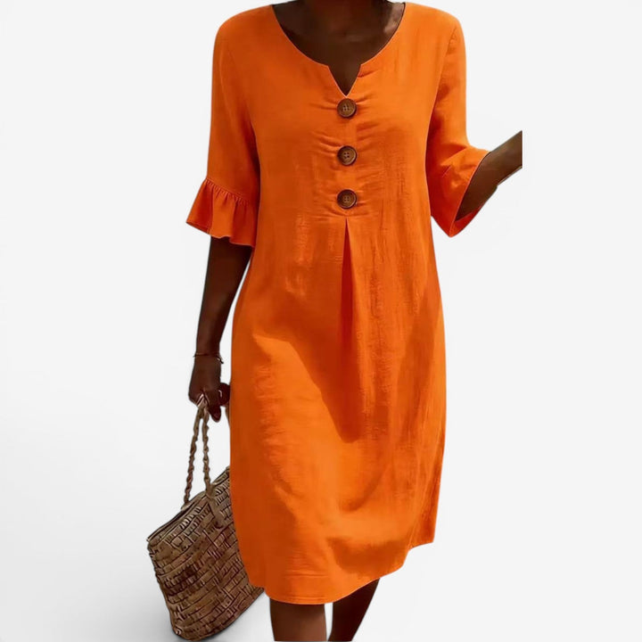 Women's Midi Dress – Orange