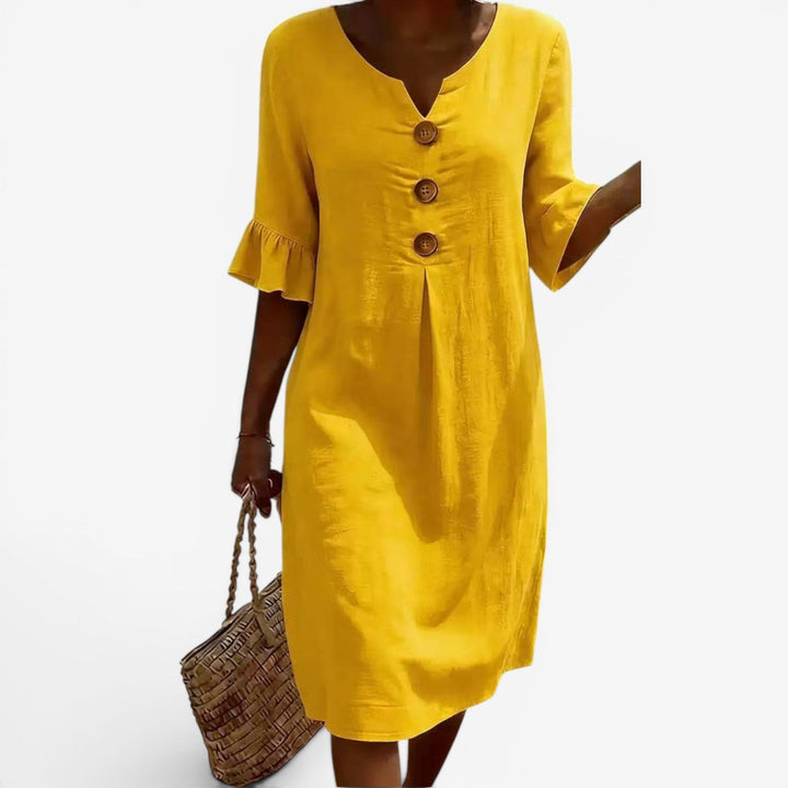 Women's Midi Dress – Yellow