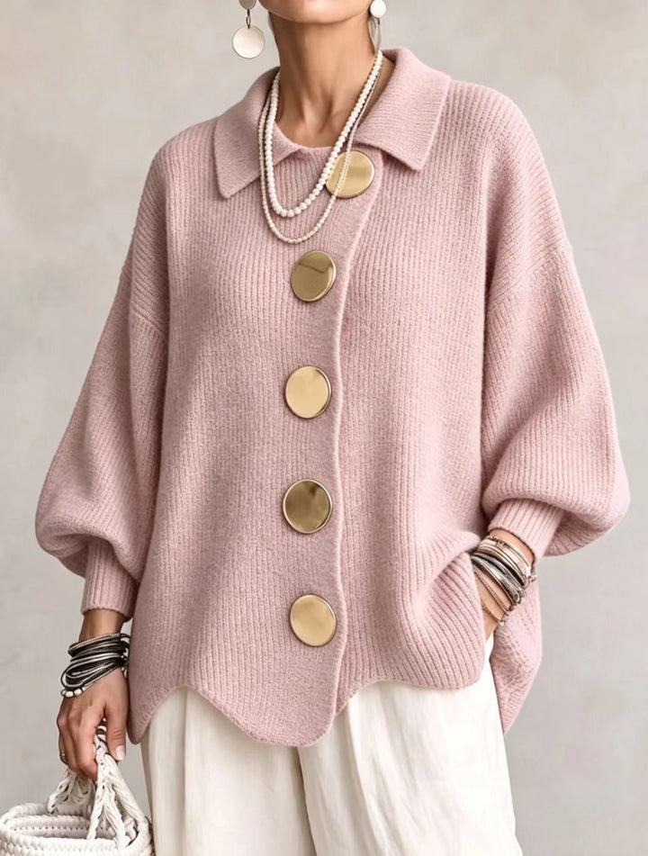 Women's Relaxed Fit Cardigan – Pink
