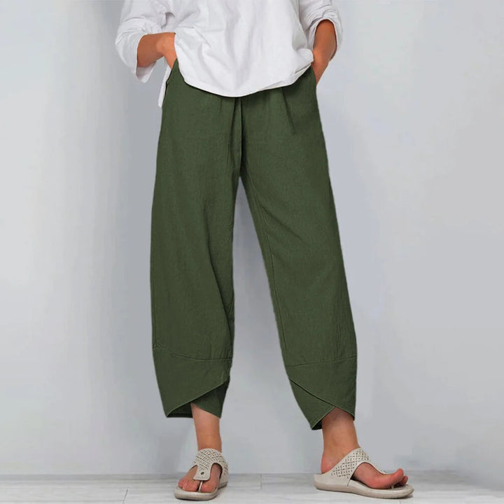 Women's Wide-Leg Trousers – Green