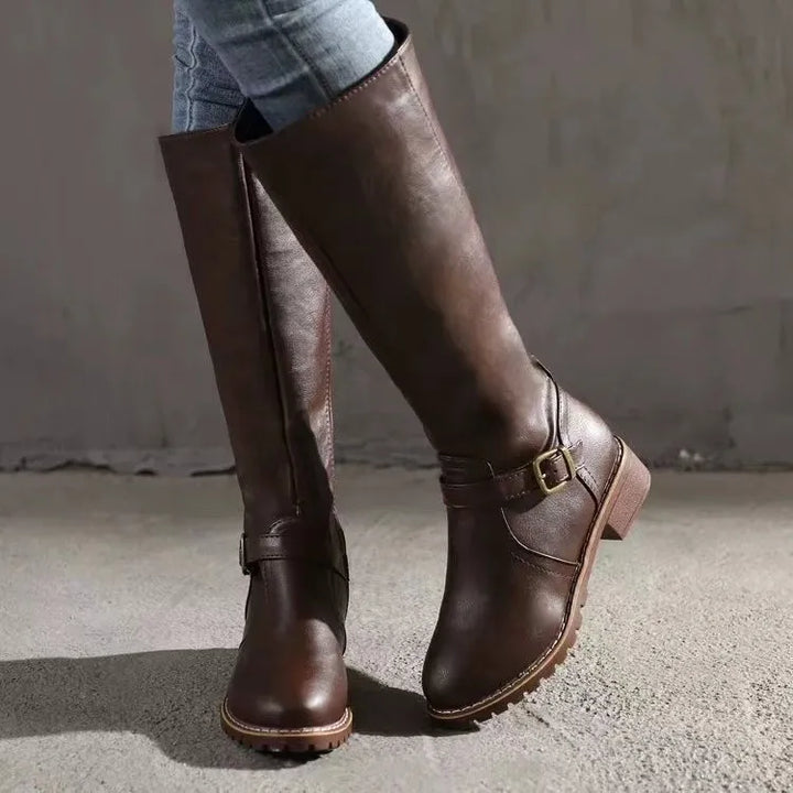 Women's Leather-Look Ankle Boots