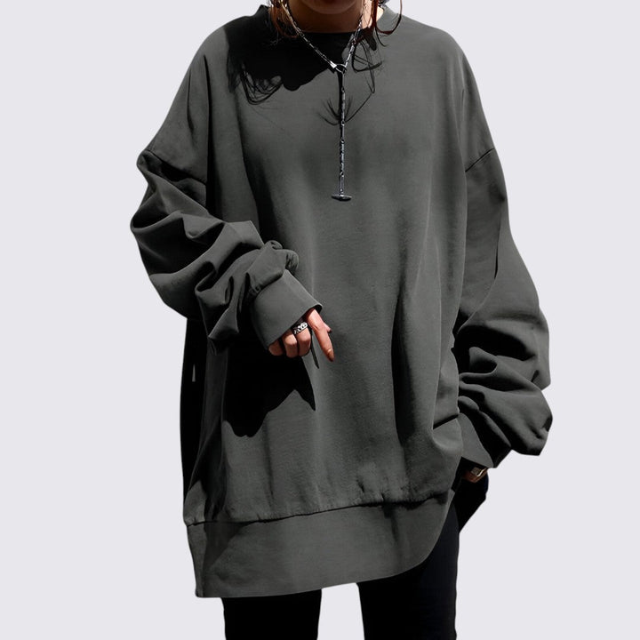 Women's Relaxed Fit Sweatshirt – Dark Grey