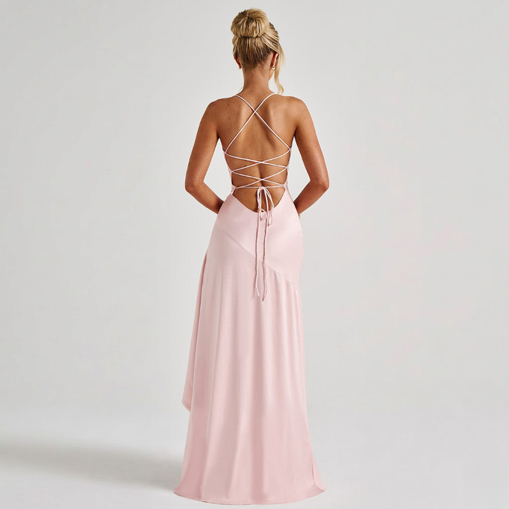 Women's Maxi Satin Party Dress