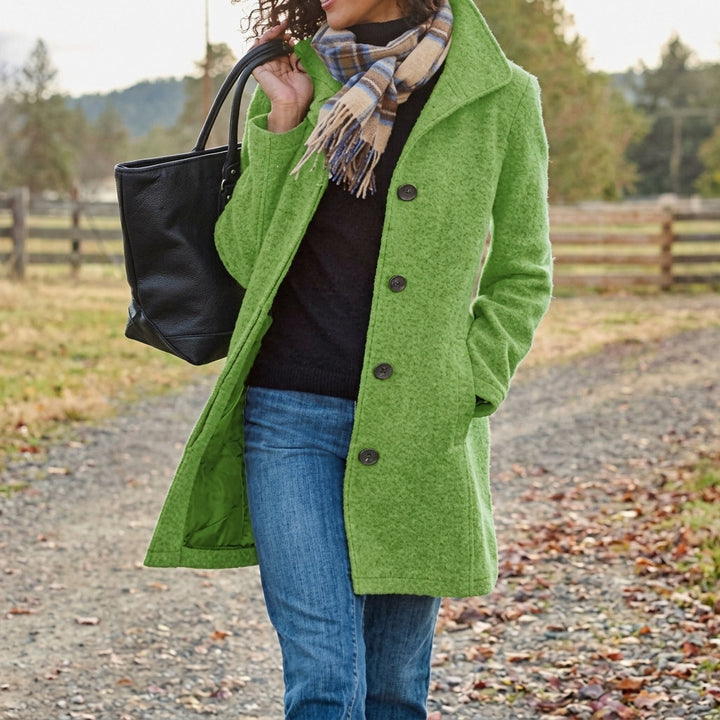 Women's Long Coat – Green