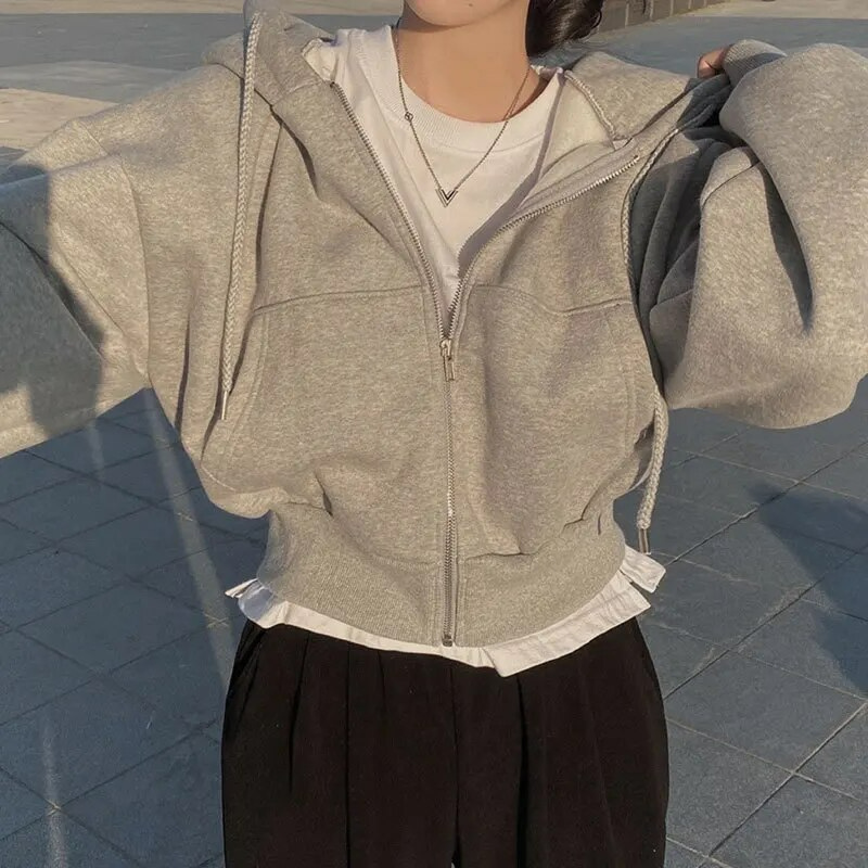 Women's Relaxed Fit Sweatshirt – Light Grey