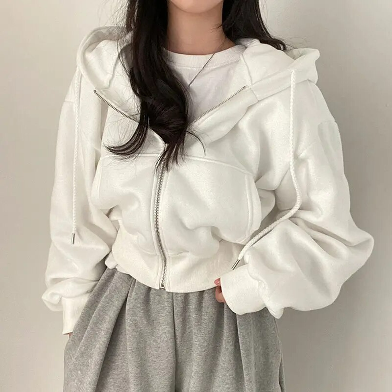 Women's Relaxed Fit Sweatshirt – White