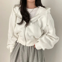 Women's Relaxed Fit Sweatshirt – Cropped, Hooded & with Pockets | Cosy Casual Top