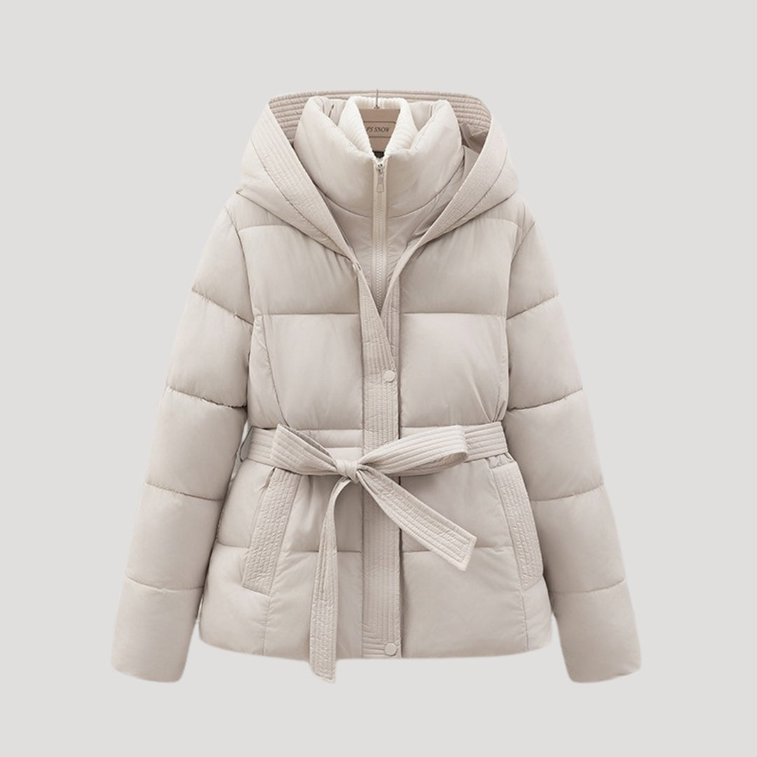 Women's Puffer Jacket – Beige