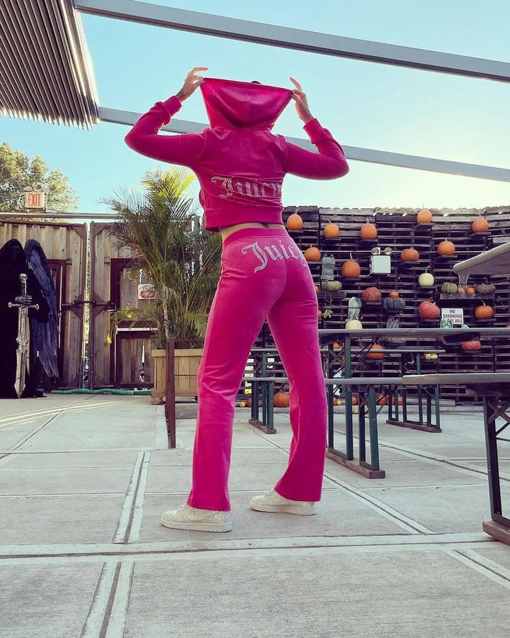 Women's Two-Piece Tracksuit – Rose Red